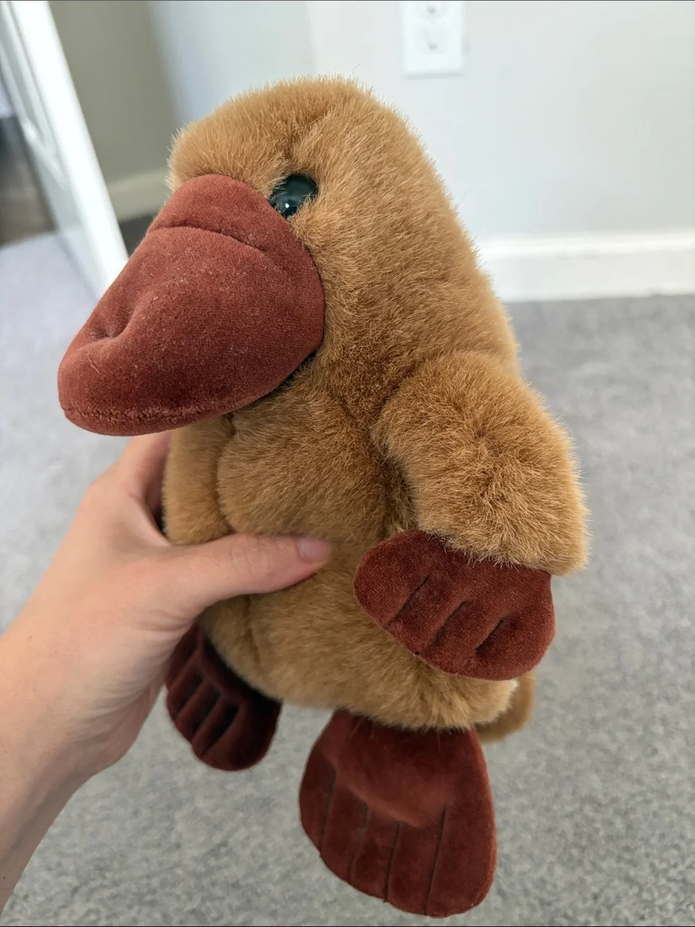 Manhattan Toy Company 1993 Platypus Plush Brown Vintage Stuffed Animal